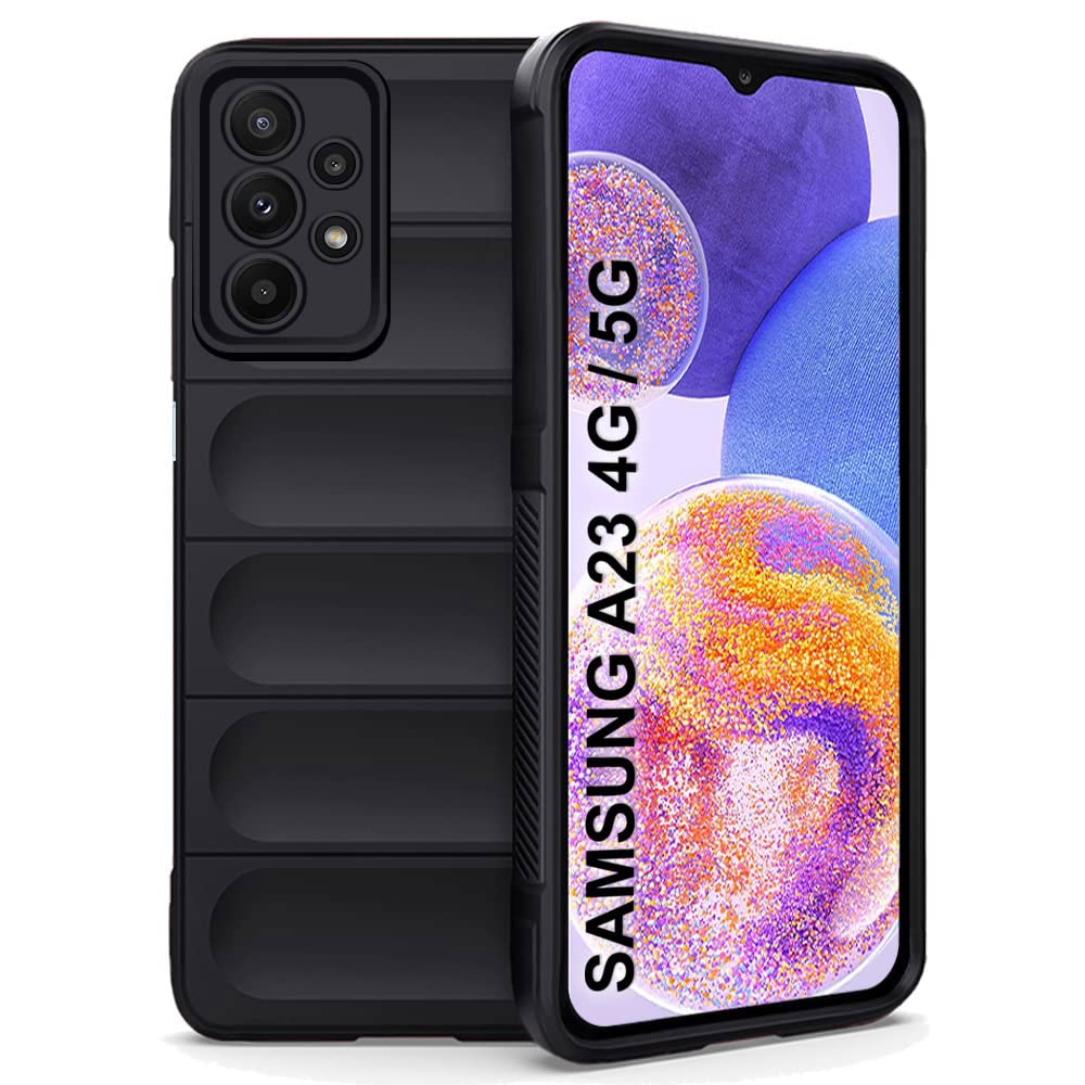 TheGiftKart Liquid TPU Shockproof Back Cover Case for Samsung Galaxy A23 4G / A23 5G | 10 Airbags 360 Degree Protection Design | Micro-Fibre Cloth On Inner Side | Anti-Slip Grip Built-in (Matte Black) (B0B5WSLWGL) Amazon Price History, Amazon Price Tracker