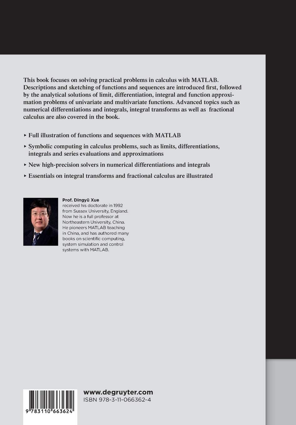 Calculus Problem Solutions with MATLAB®: Volume 1-5 (De Gruyter STEM)