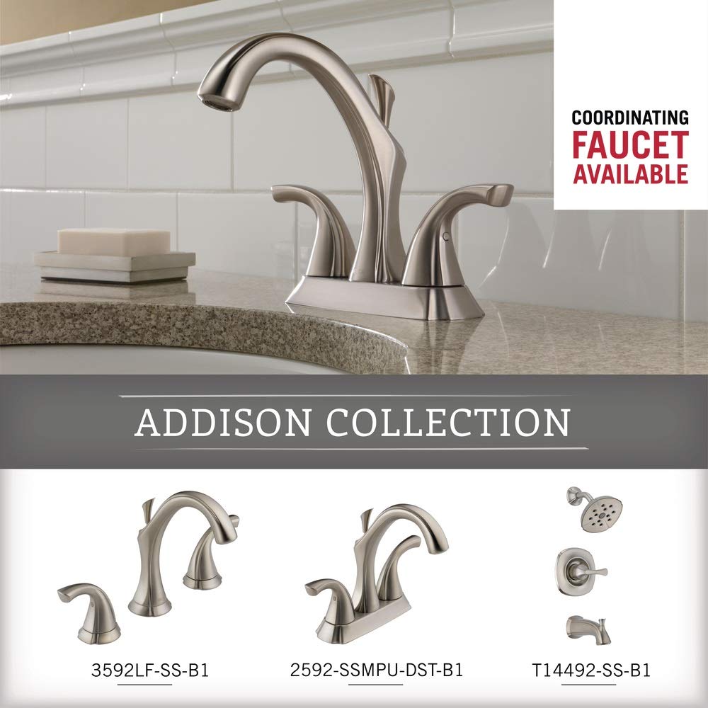Delta Lahara Barra de agarre decorativa de 61 cm x 1 1/4 pulgadas, Zinc fundido y acero inoxidable., Acero inoxidable brillante., 16 x 1.25 Inch Decorative Grab Bar
