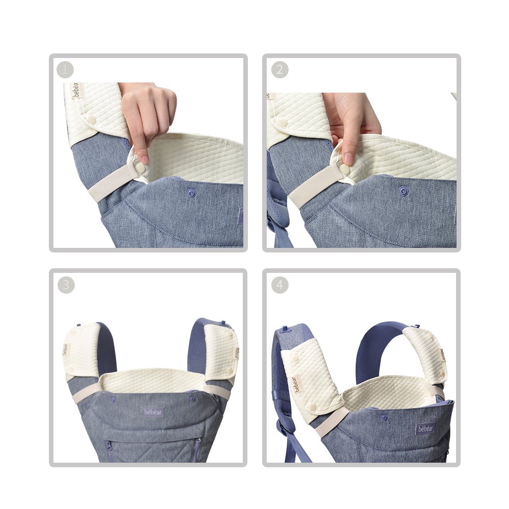 Bebamour Natural Baby Drool and Teething Pad For All Carry Positions Baby Carrier White Drool Bib For Boys & Girls