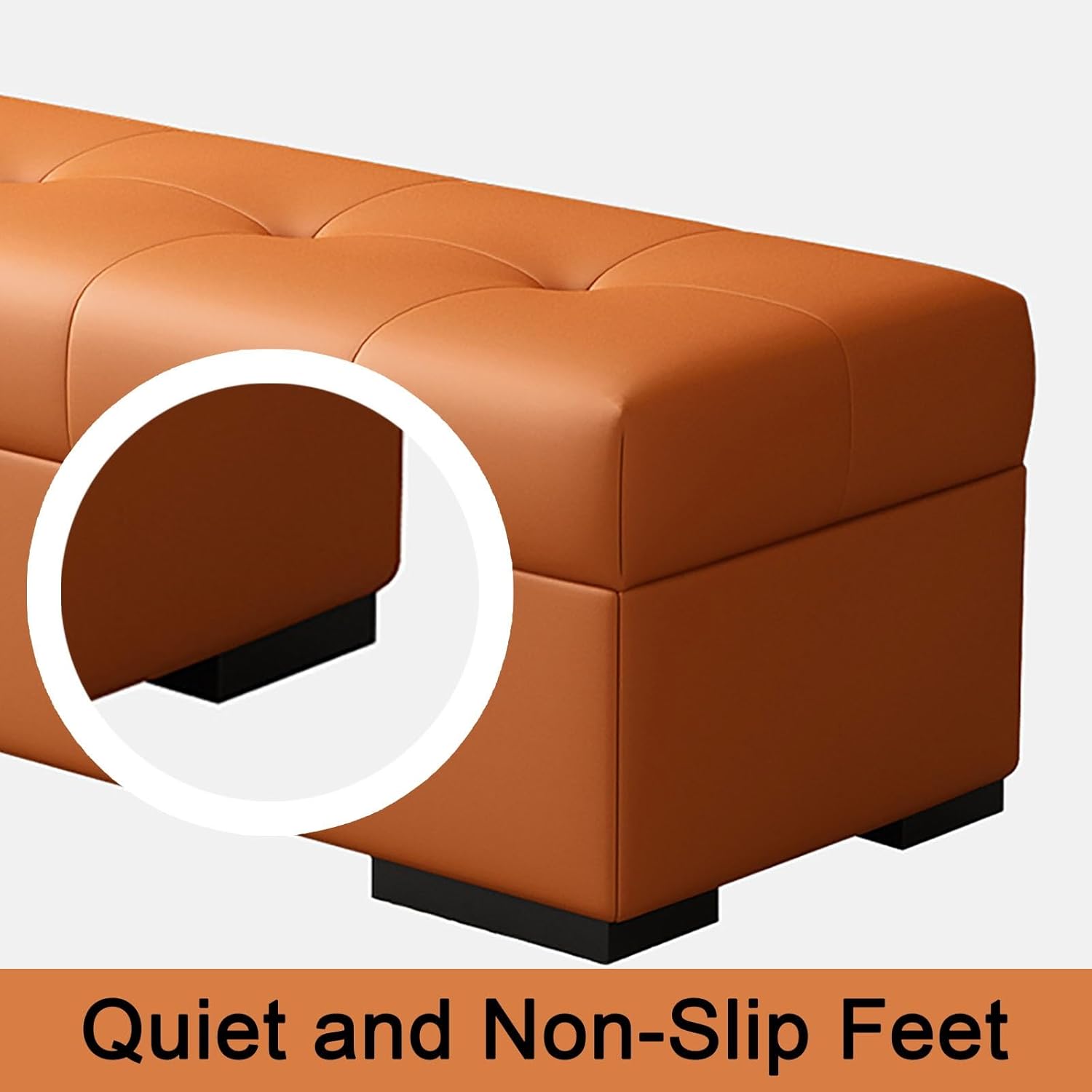 Ottoman with Storage, Bedroom Ottomans with Silent Chair Legs, Gas Pressure Support, Ottoman for Living Room with Smooth Corners(Pink,150cm/59.0in)