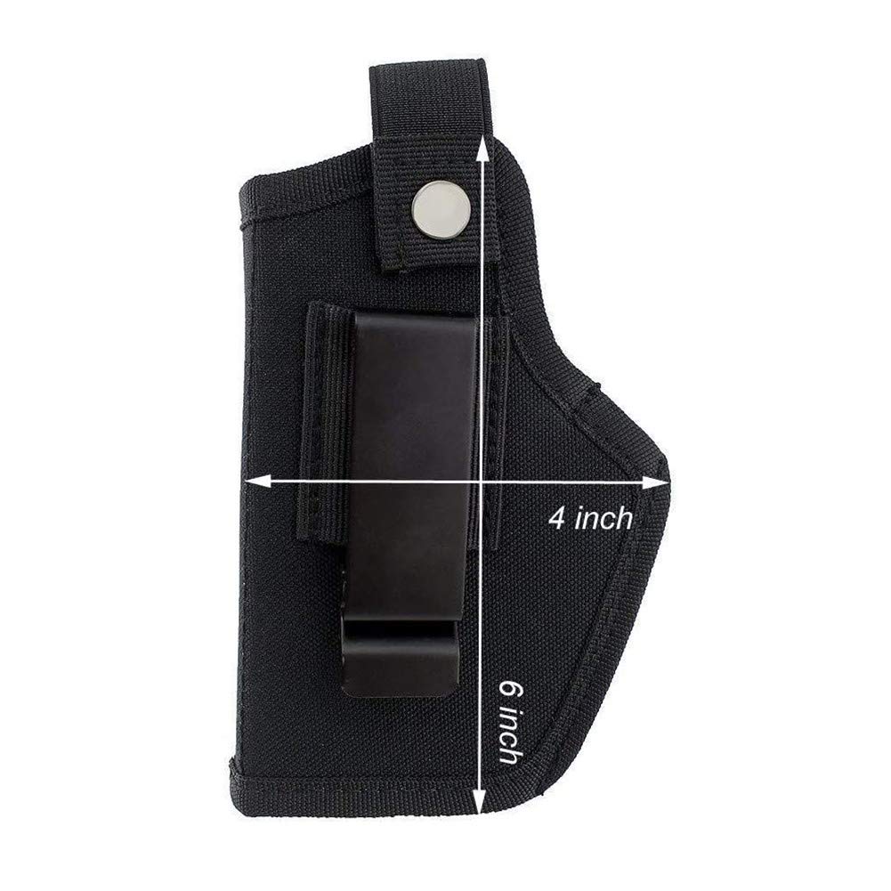 ZONSUSE Fondina Universale IWB, Fondina per Pistola Nascosta, Fondina Tattica per Pancake in Pelle PU per Pistola per Uomo/Donna, Compatibile con Glock 17/19/23, Beretta 92 fs