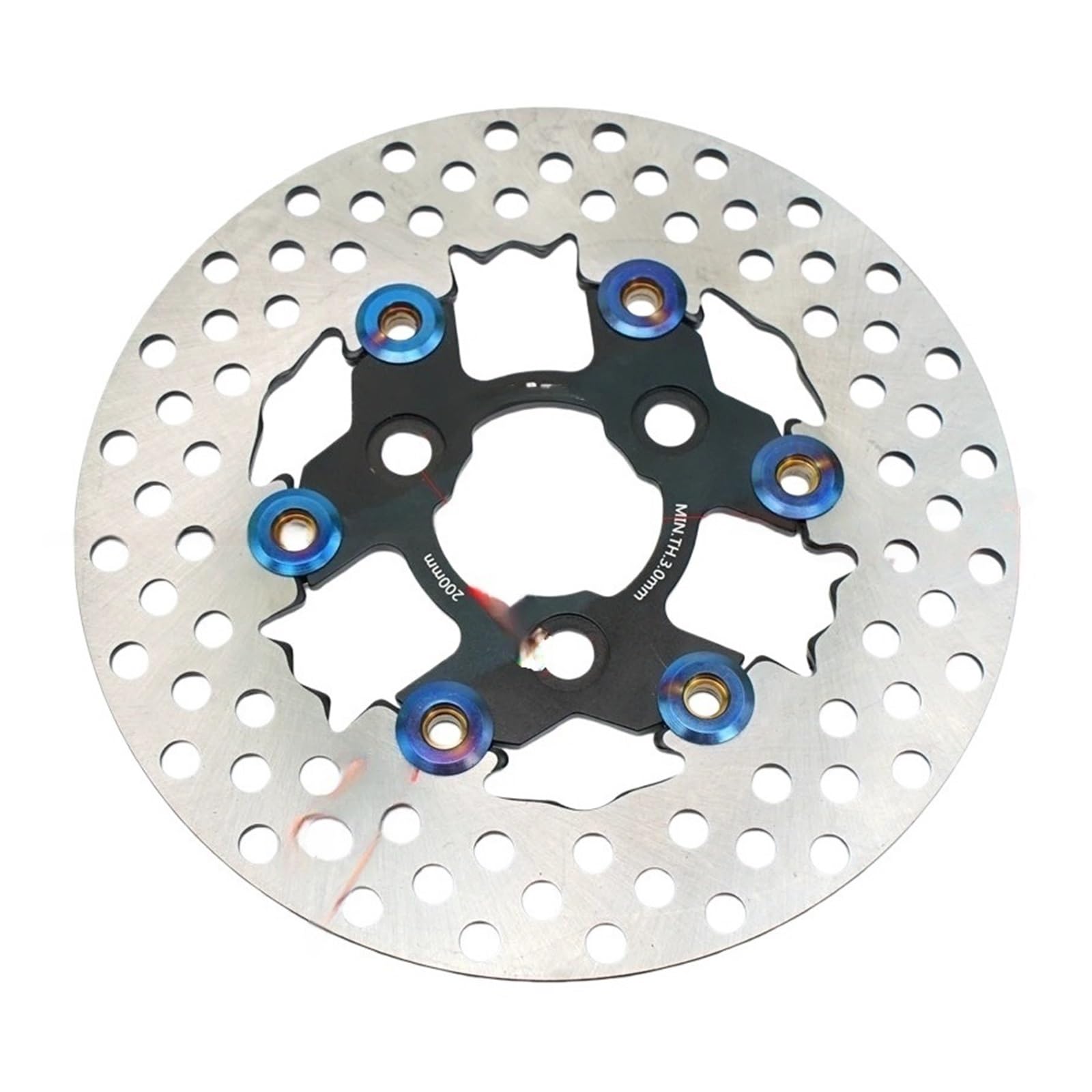 Disco freno flottante Freno A Disco Da 200mm 3 Fori 57mm 70mm Moto Flottante Rotore Pinza Universale Ruota Anteriore Posteriore Scooter Per DIO 28/34/35/36(57mm Grey A)
