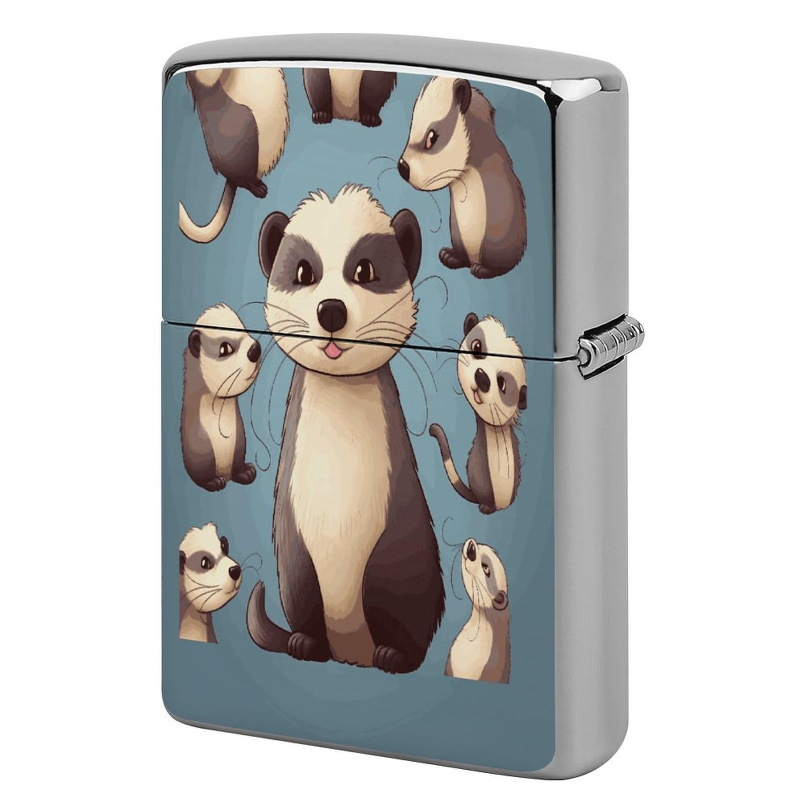 Btcowzrv Style Hairy Ferret Metal Lighter Case Sleeve Cover Holder