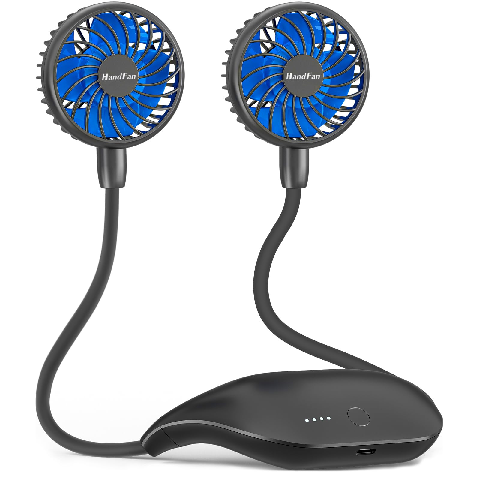 10000mAh Portable Neck Fan Rechargeable, 48Hrs Long-Lasted Wearable Personal Fans, Hands Free Necklace Fans, Hanging Cooling Fan for Travel, Hiking, Fishing, Gifts for Women Men