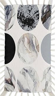 Marble Pattern Crib Sheets for Boys, Girls Machine Washable Soft Cozy Microfiber Fitted Crib Sheet for Standard Crib and Toddler Mattresses Boys Girls 28x52 Inch