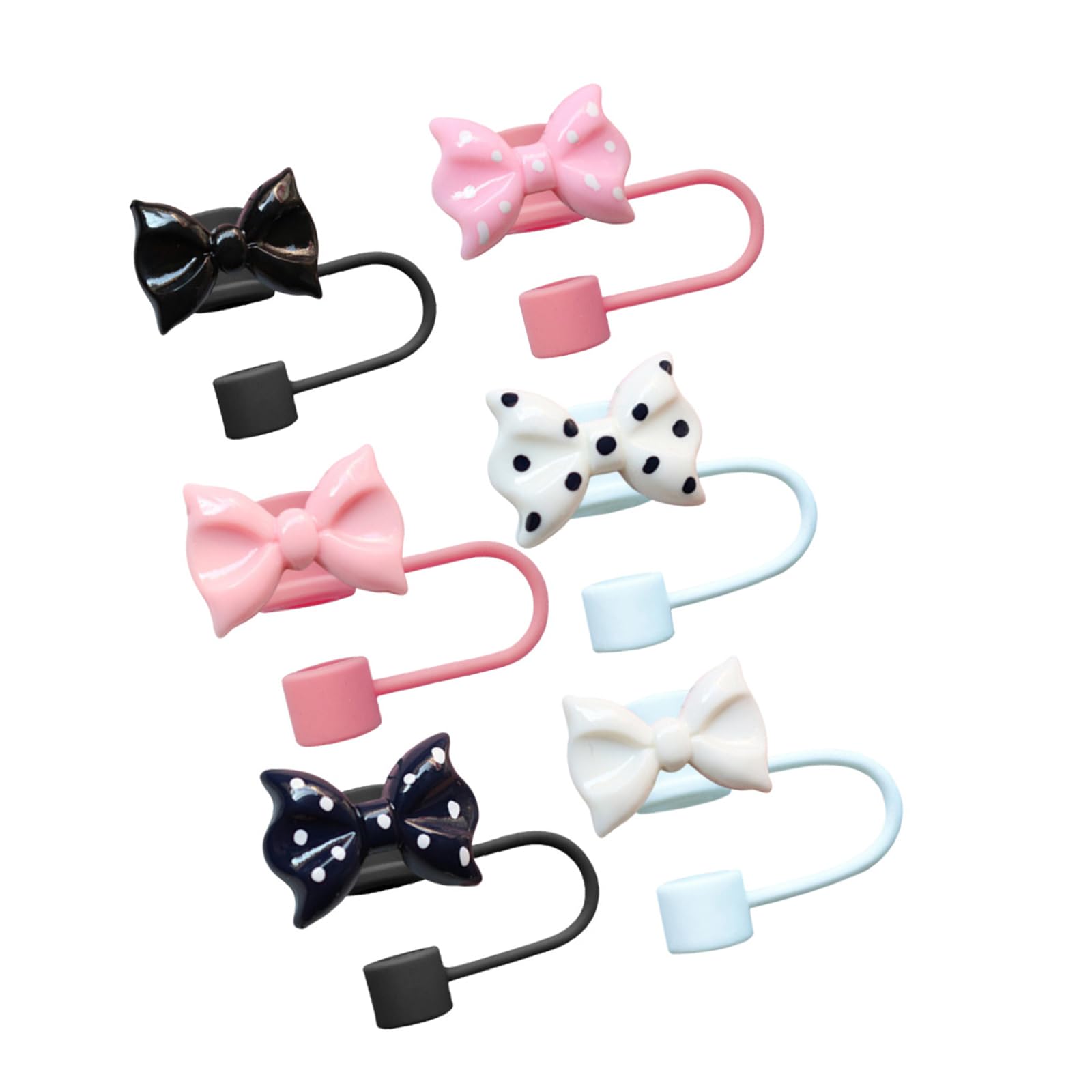 our fave Bowknot Silicone Straw Toppers Set of 6 Cover Caps Beverage Decoration for Home Festival Cover