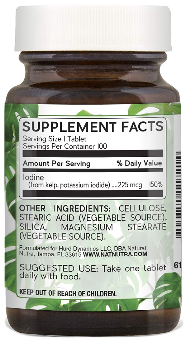 Natural Nutra Kelp Iodine Supplement, Thyroid Support, Strengthen Immune System, Regulates