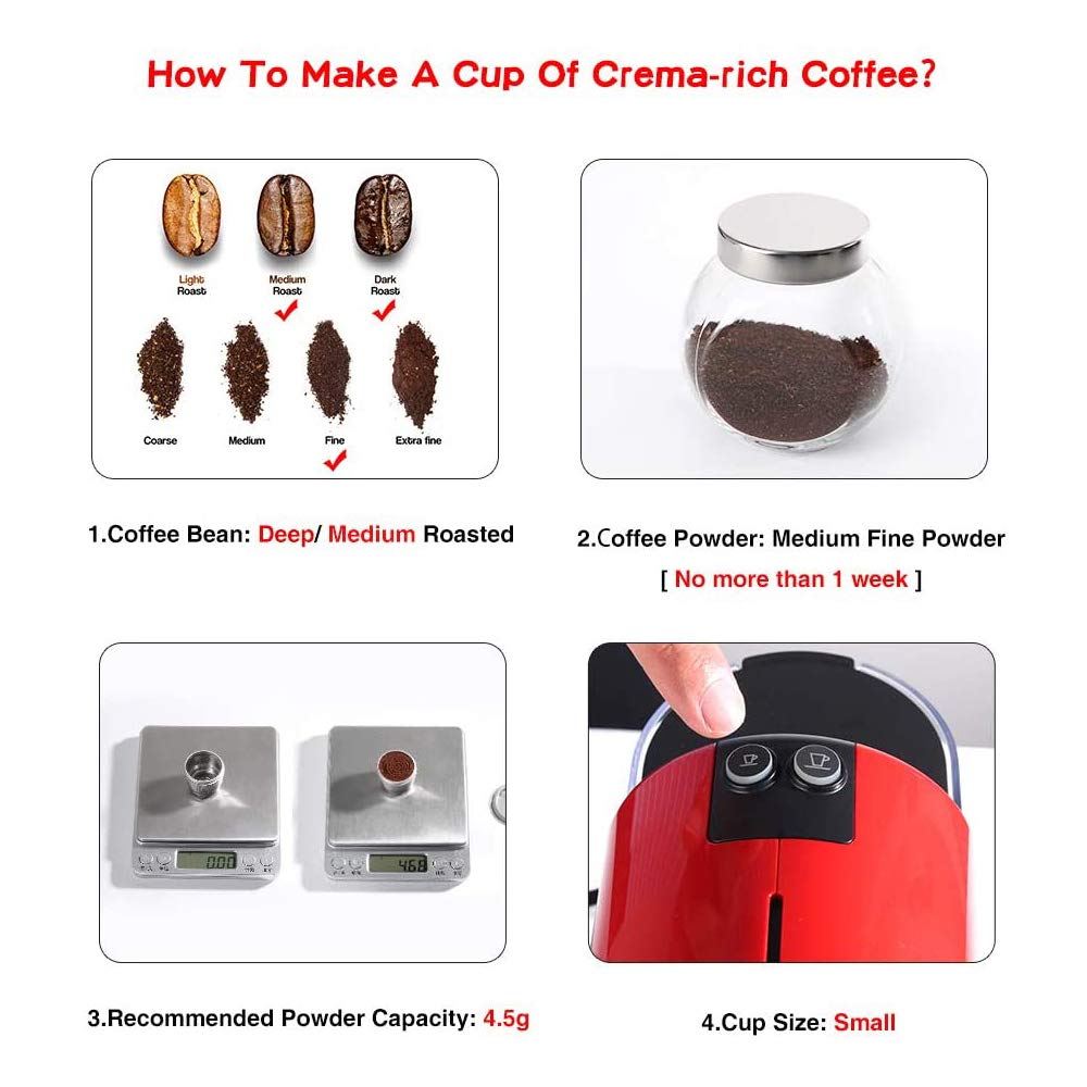 Koffietoolset, herbruikbare capsules, navulbare capsules van roestvrij