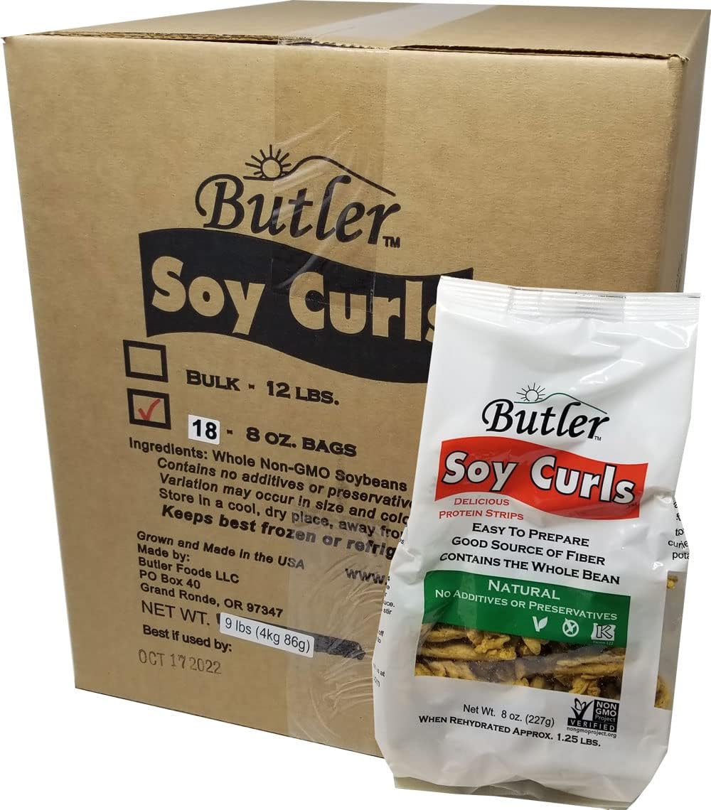 Butler Soy Curls, 8 oz. Bags (Pack of 18)