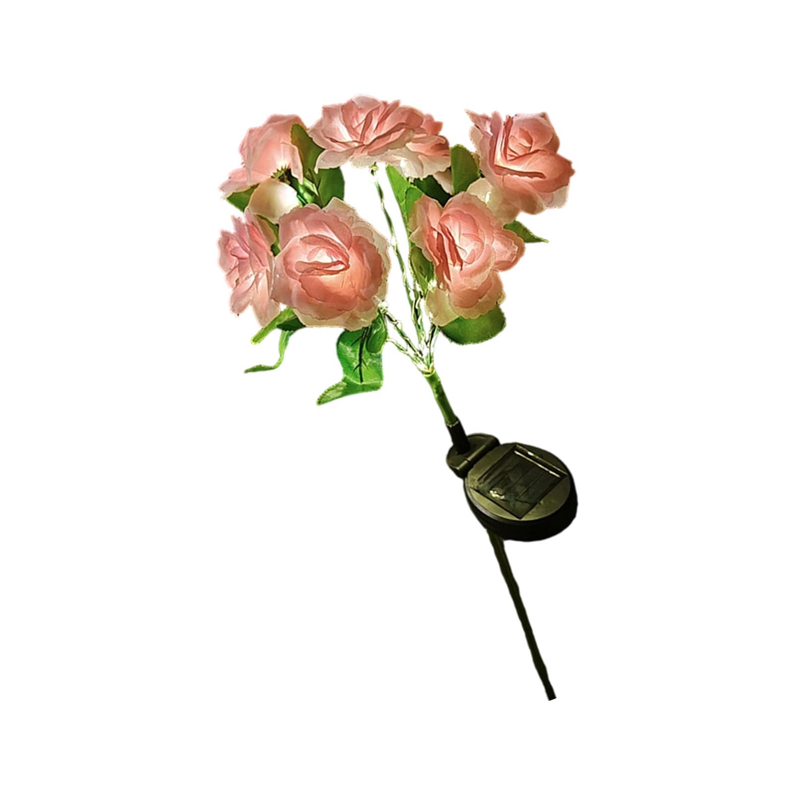 Drtlpmb B Drtlpm Solar Pathway Light Garden Lights Rose Shape With Auto On Off Sensors Great For Outdoor Garden Decoration Weatherproof Solar Rose Light