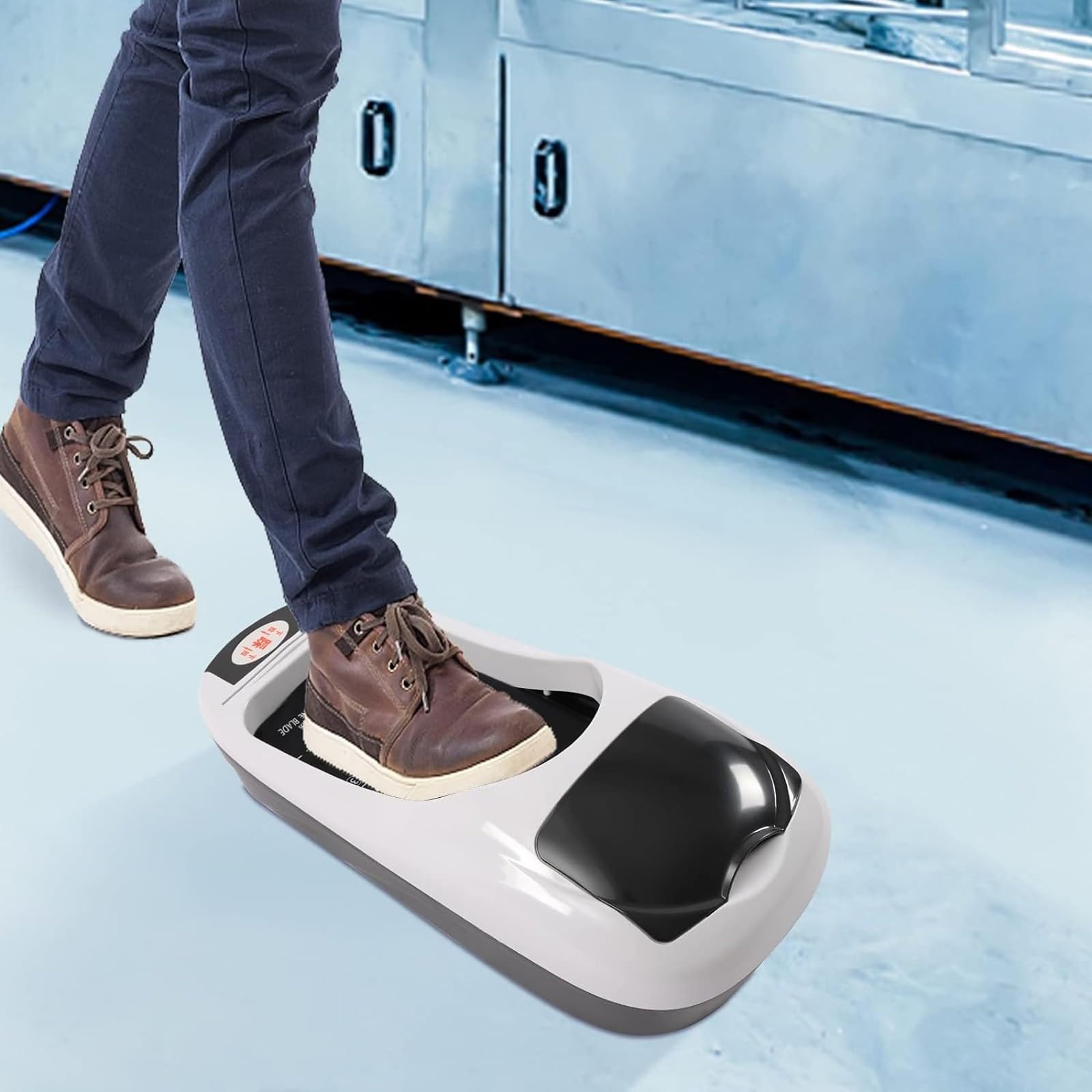MáQuina Envolver Zapatos, MáQuina Cubrir Zapatos con 3 Rollos PelíCula Zapatos, MáQuina AutomáTica PelíCula Zapatos, MáQuina Dispensadora PortáTil Cubrezapatos Desechables(B)