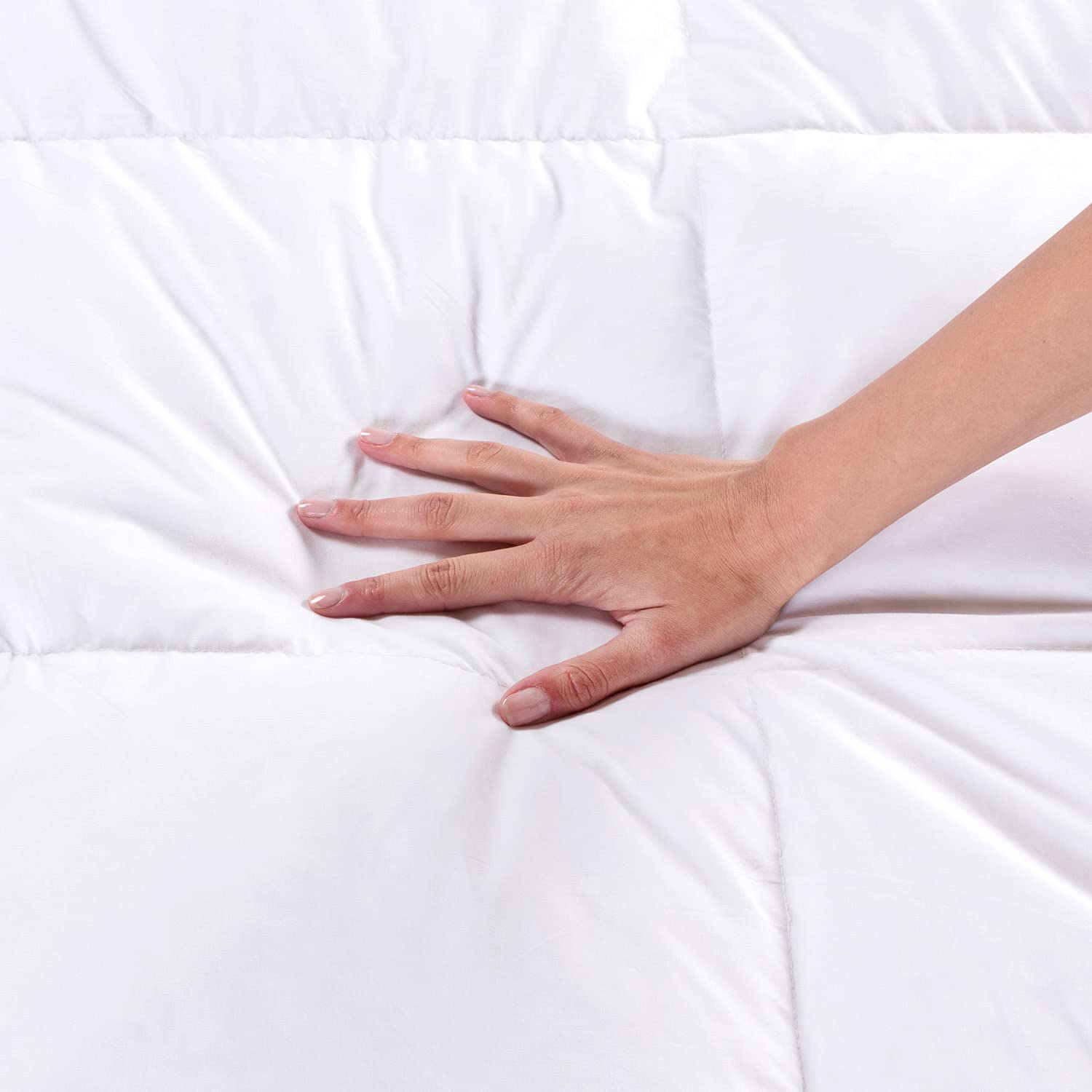 What the Sleep - Topper de Plumas 160x190 cm - Sensación Nube - Sobrecolchón Grosor 5 cm, Pluma 100%, Transpirable Gran Acogida, Extrasuave, Cubrecolchón