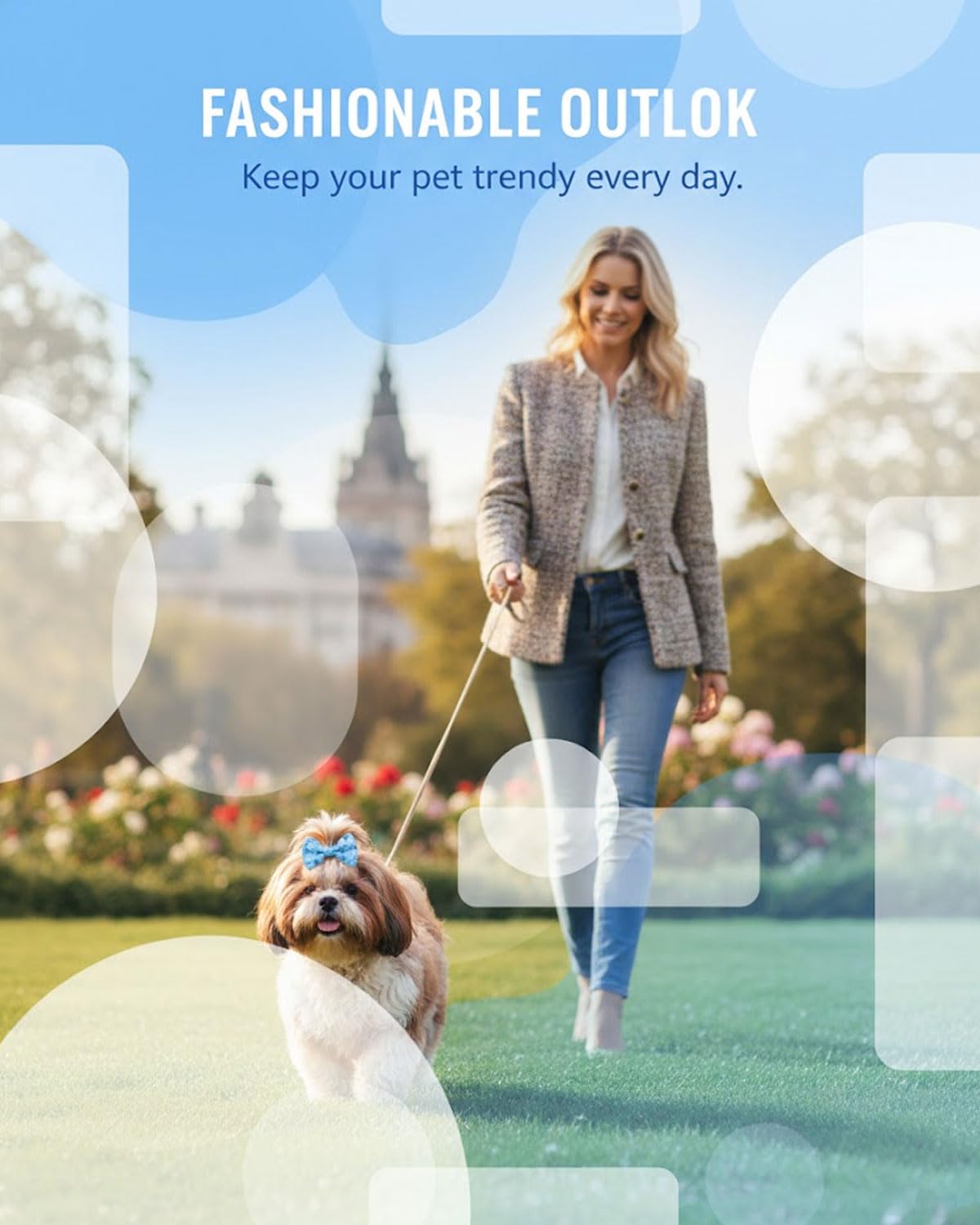 20 pièces Accessoires pour Cheveux de Chien Arc Coiffe, Corde À Cheveux pour Animaux De Compagnie Bowknot avec des Bandes de Caoutchouc pour Petits Chiens, Chats, Couleurs au Hasard