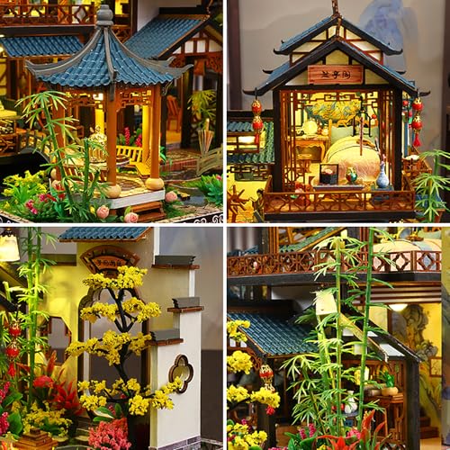 Kit de construction en bois Yayun Lanting, le cadeau puzzle 3D idéal - 7