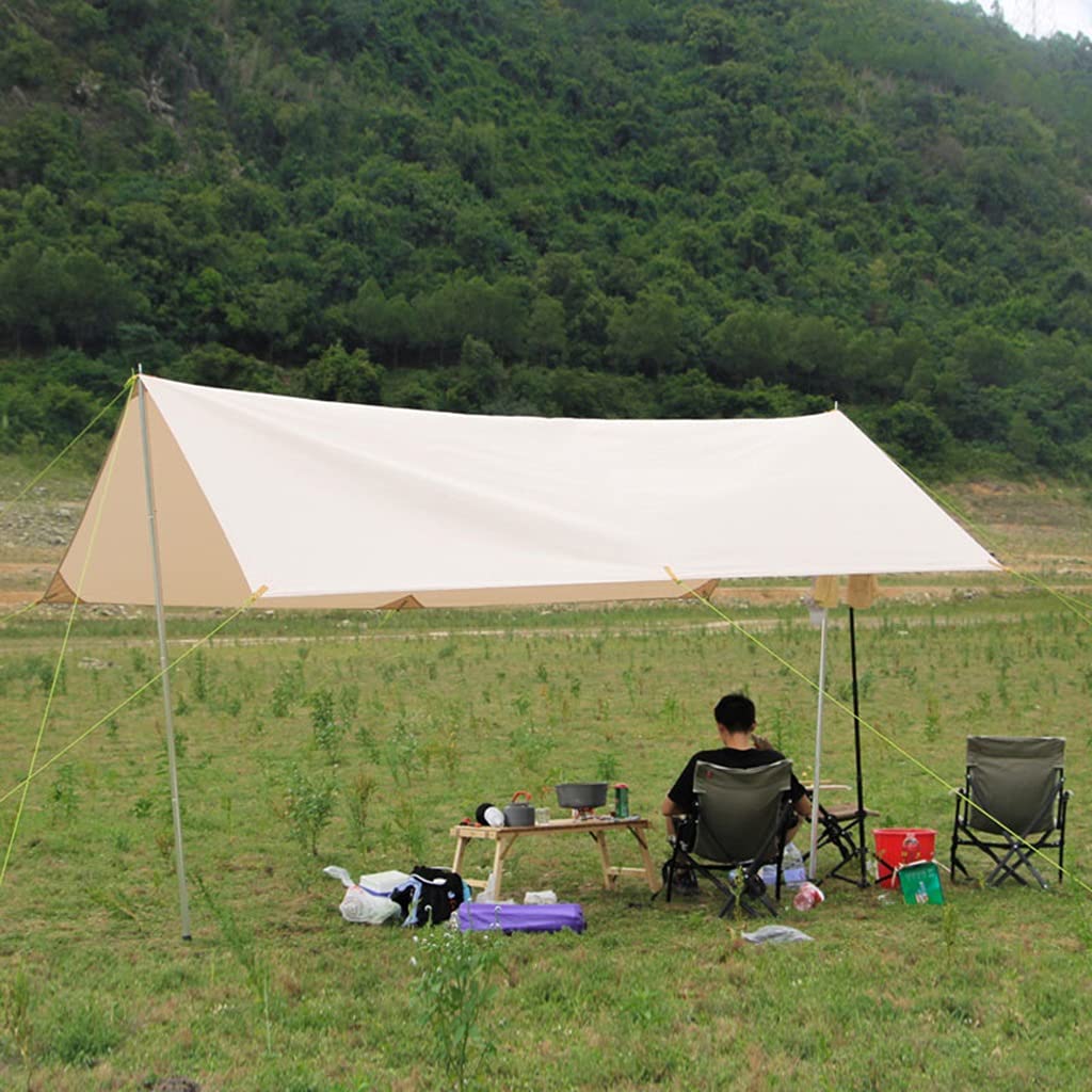 Telo da Campeggio Amaca da Esterno Impermeabile Protezione UV baldacchino Tenda Telo Riparo Tenda da Spiaggia Leggero Telo da Campeggio Ombra per Picnic Escursionismo all'aperto