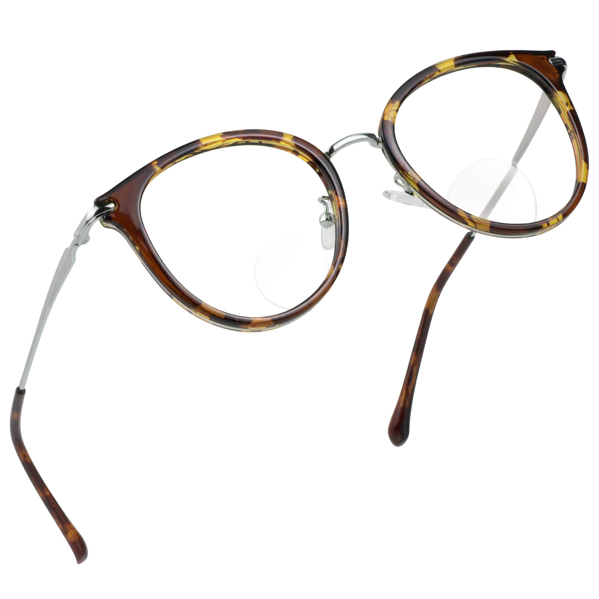 LifeArt Bifocal Reading Glasses with Oval Lenses, Blue Light Blocking Glasses for Women Men, Anti Glare, Reduce Eyestrain (Tortoise, +0.00/+1.75 Magnification)