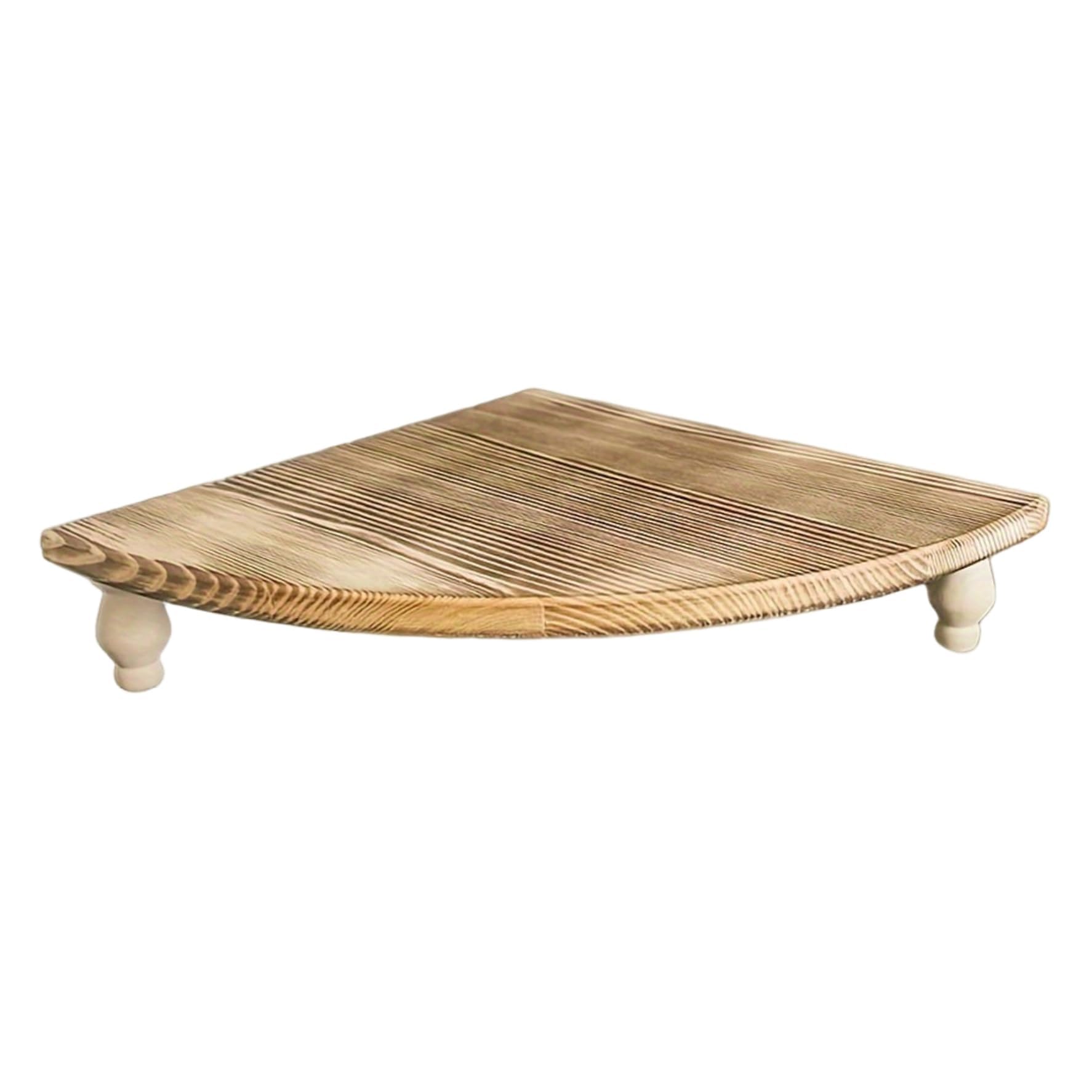 Lsvqzkhf Khaki Wooden Corner Counter Rack, Bathroom Storage