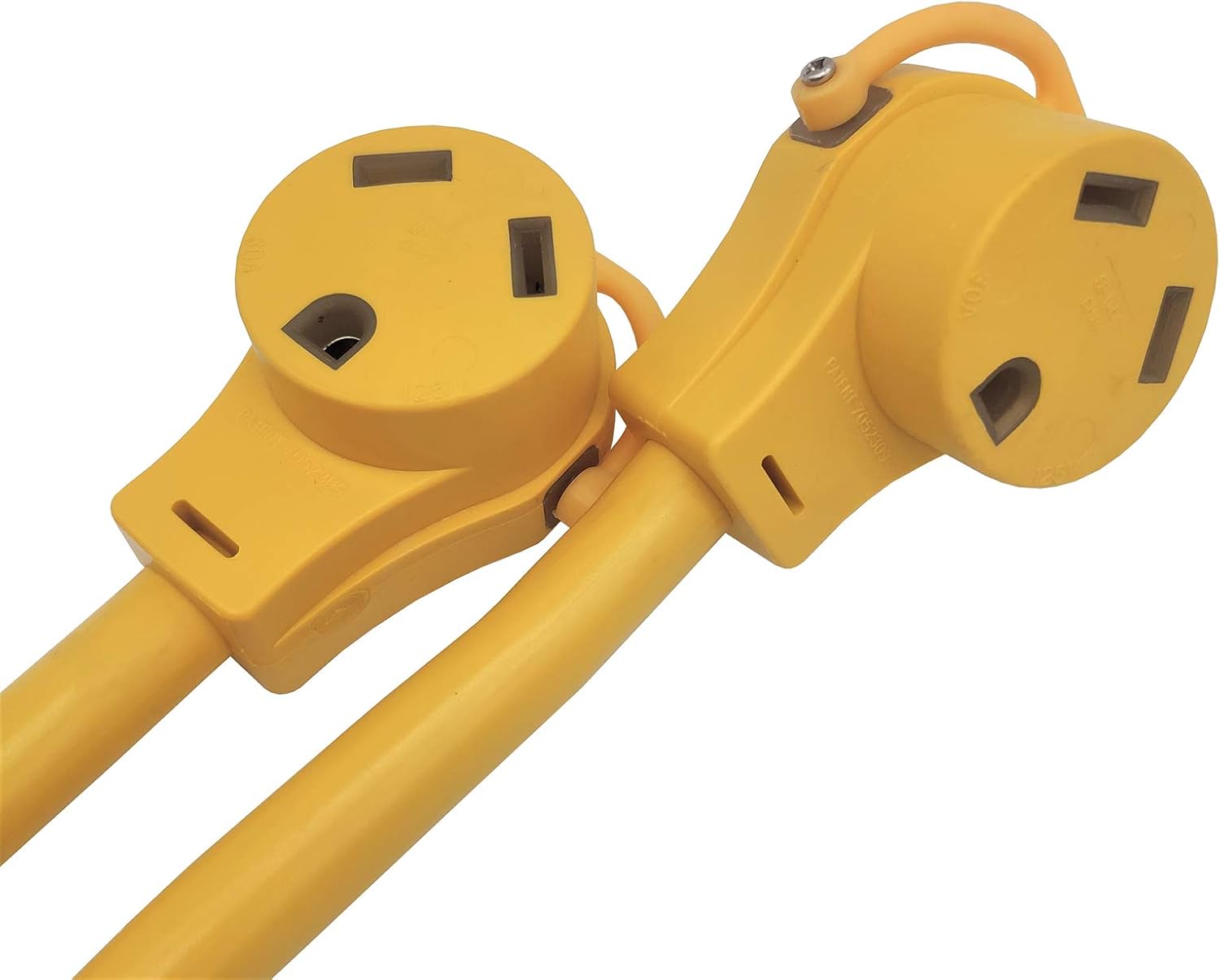 Parkworld 692064 RV 50A Plug NEMA 14-50P to TT-30R Dual RV 30A Receptacles, Y Splitter Adapter Cord, 3 FT