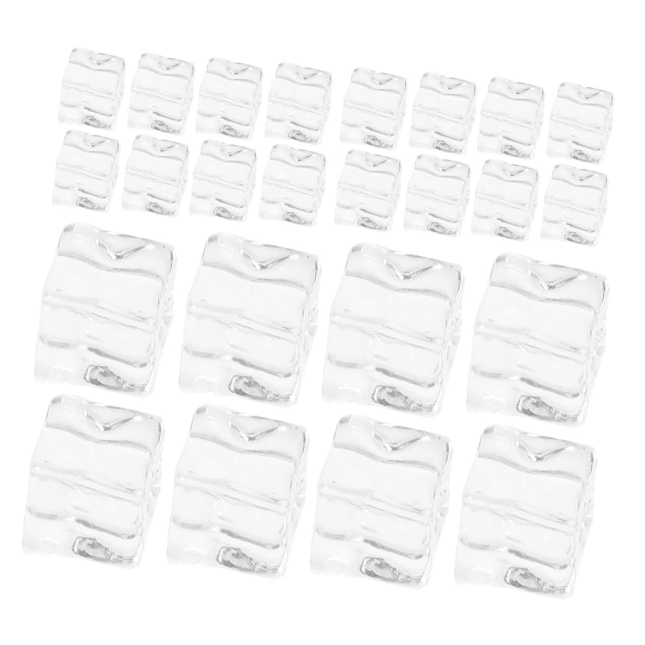 100piezas Cubos De Hielo De Plástico Unidades Decoración De Alimentos Reutilizables Para Fotografía