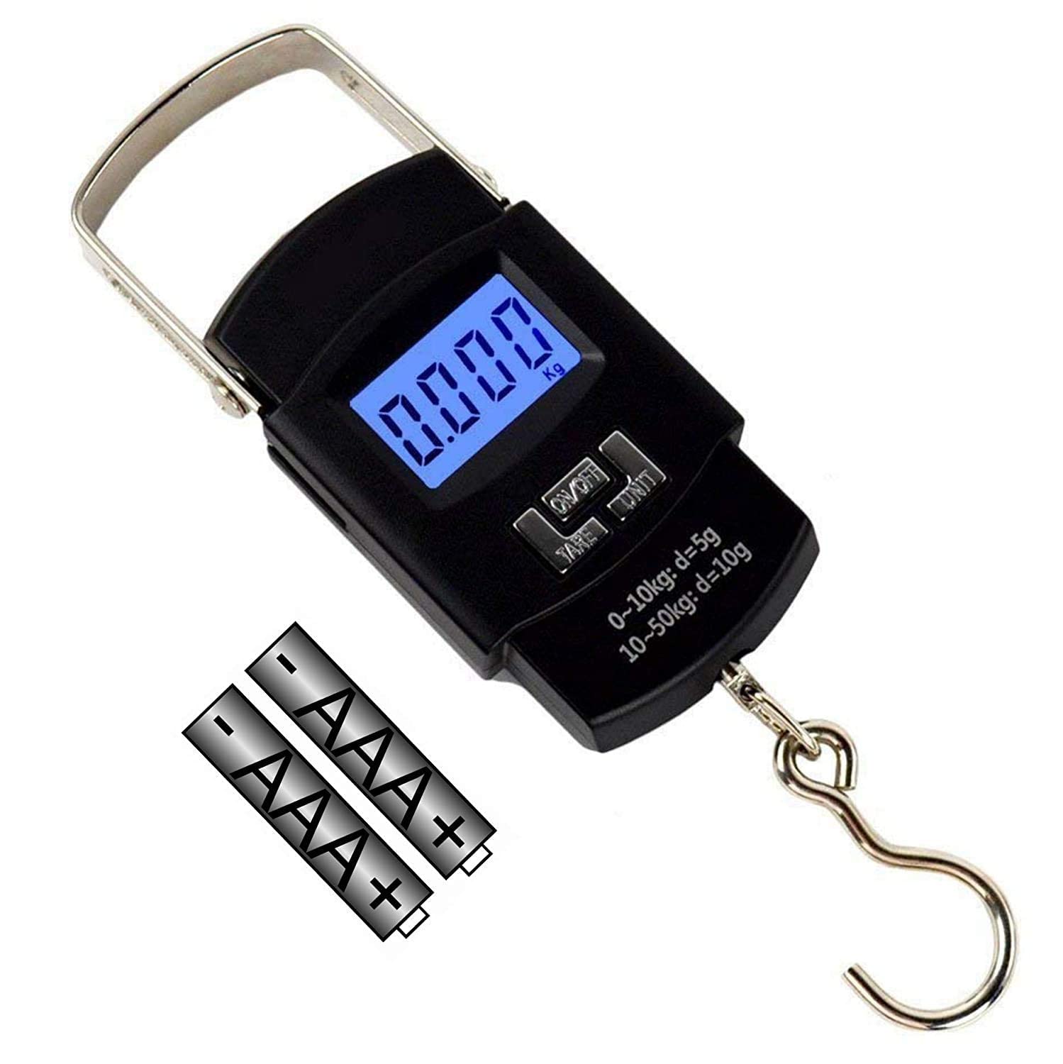 HOTMELT Heavy Duty Portable Hook Weighing Machine Digital Type Manual Weight M/c 10 Kg-50Kg Temp Scale for Home, Kitchen, Traveling (Black, FDC-990)