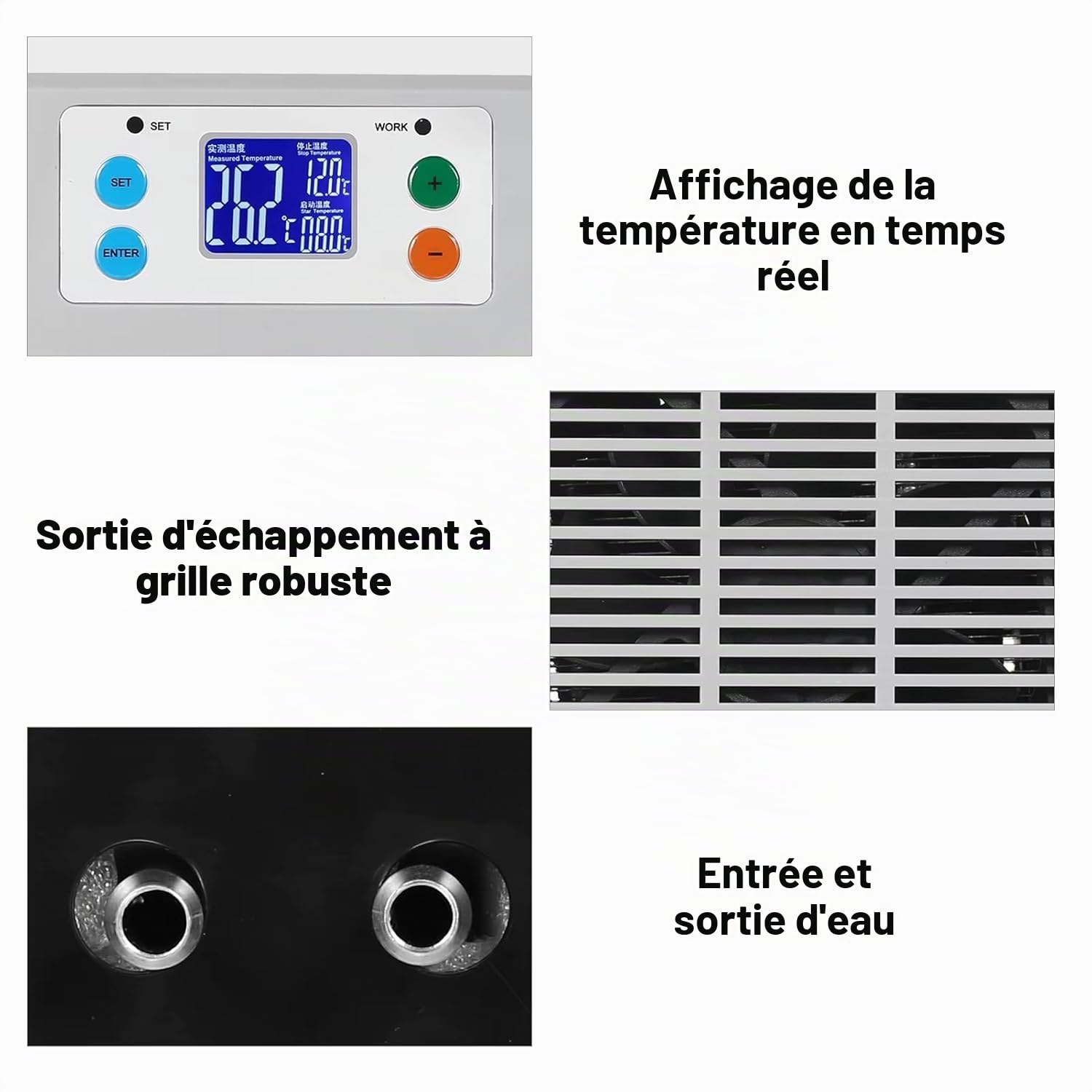Qcwwy Refroidisseur D'aquarium Smart Electric Chiller Abs (Prise UE Pompe EU Plug 220V)