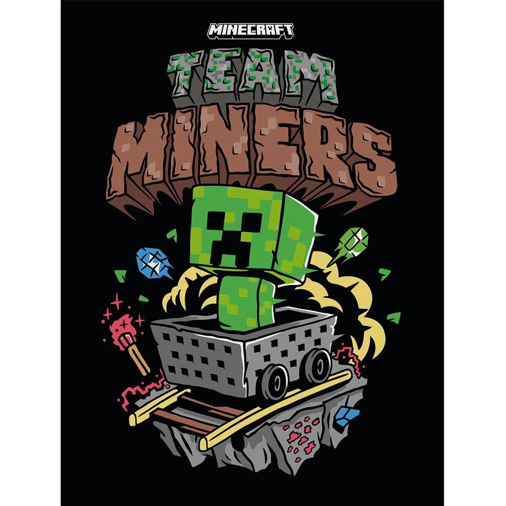 Pyramid International Minecraft (Team Miners) 30x40 Canvas Decor for Gaming Fans - Large Canvas Showcasing Team Miners Theme, an Excellent Choice for Fans’ Rooms or Play Areas