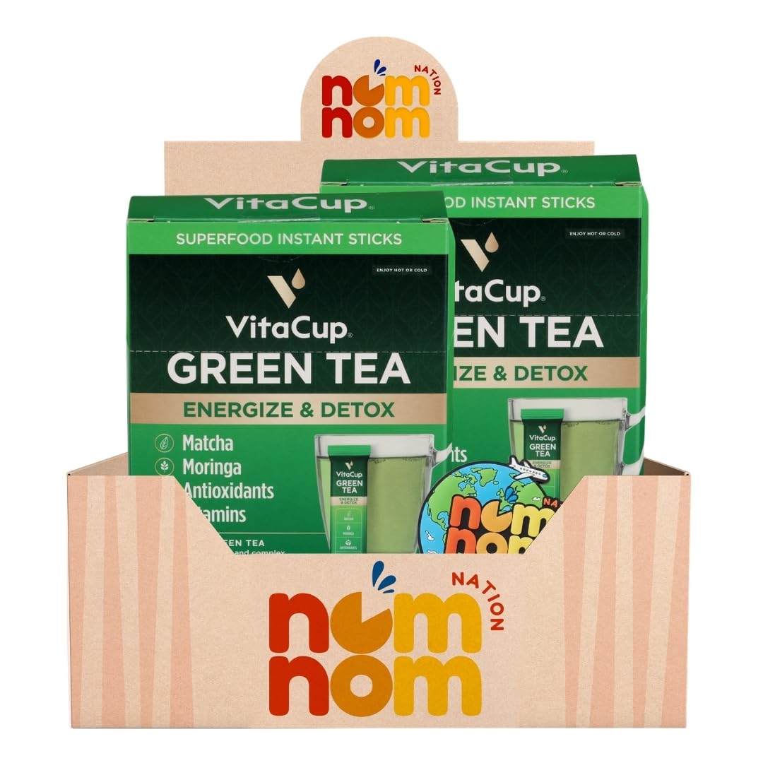 Vitacup Tea Matcha Instant Sticks – (Pack of 2, 10pc) – Matcha Powder for Matcha Latte Powder Drinks – Organic Matcha Te — grocery & food deal