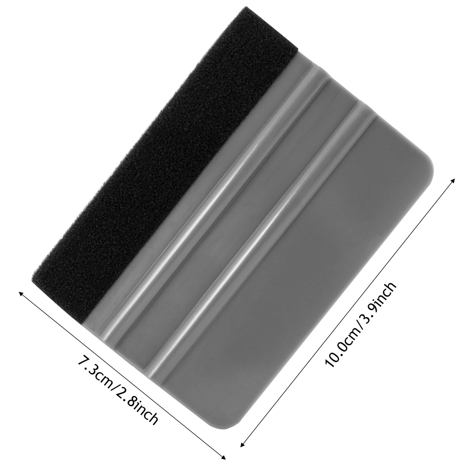 NEWISHTOOL 100 Stück Vinyl-Rakel für Vinyl, flexibler Kunststoff-Rakel mit Stofffilz für Vinylfolie und Blasenentfernung, grafische Aufkleber, Schaber, klassische Vinyl-Wickelwerkzeuge