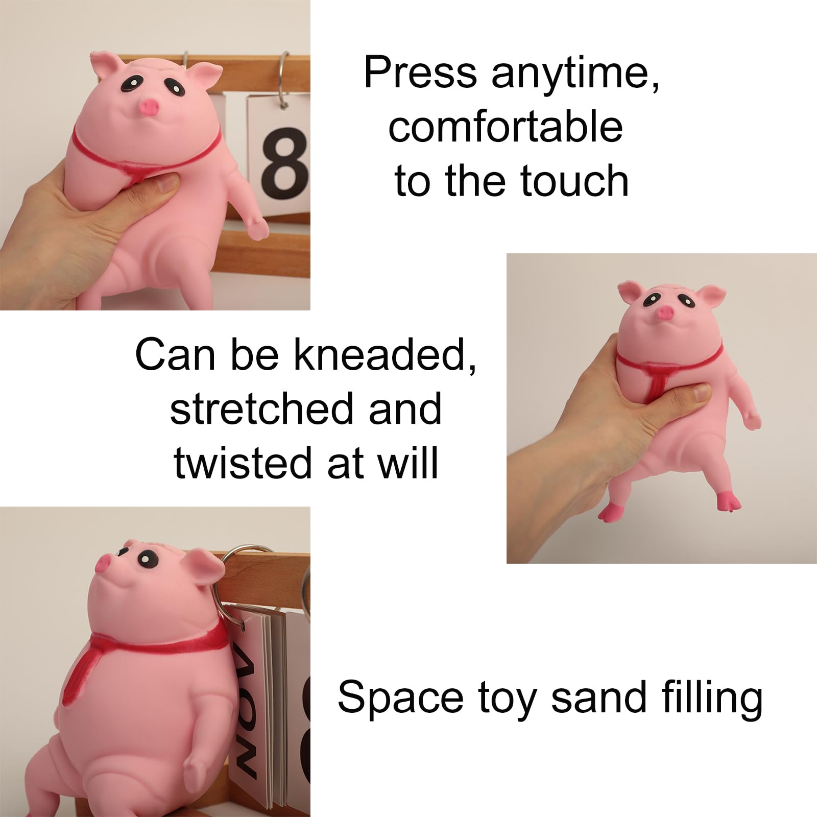 Piggy Stress Toys,Squishy Pig,Pink Pig Stress Relief,Pink Pig Toy,Squeeze Pig Antistress Toy,Squishy Toy Pig - Image 3