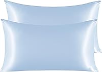 Vista 36 de NTBAY - Fundas de almohada de satén para cabello y piel, fundas de almohada sedosas de lujo con cierre de sobre.