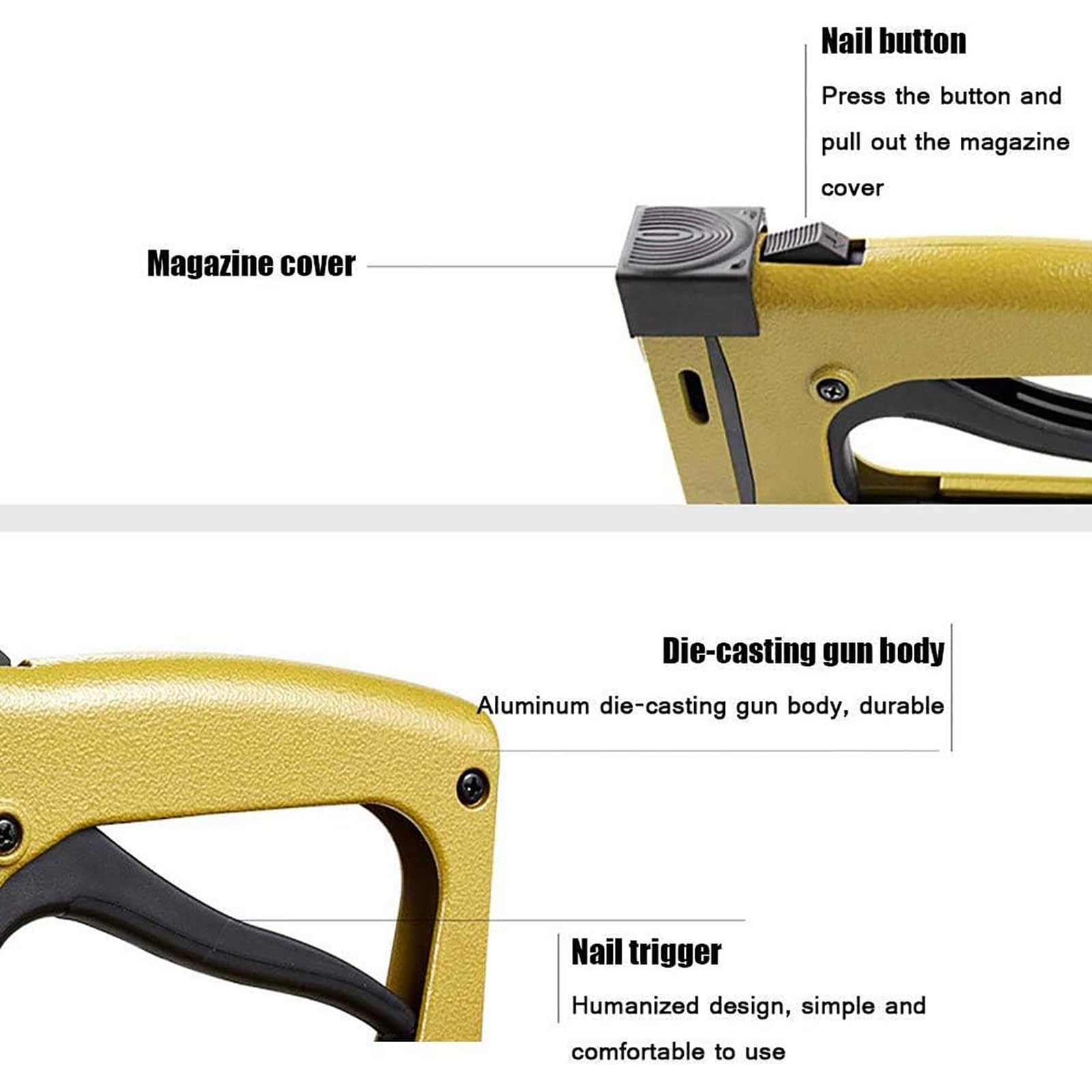 Herramienta práctica de enmarcar para bricolaje, herramienta de marco de fotos de mano con 1000 puntos, pistola de metal ligera