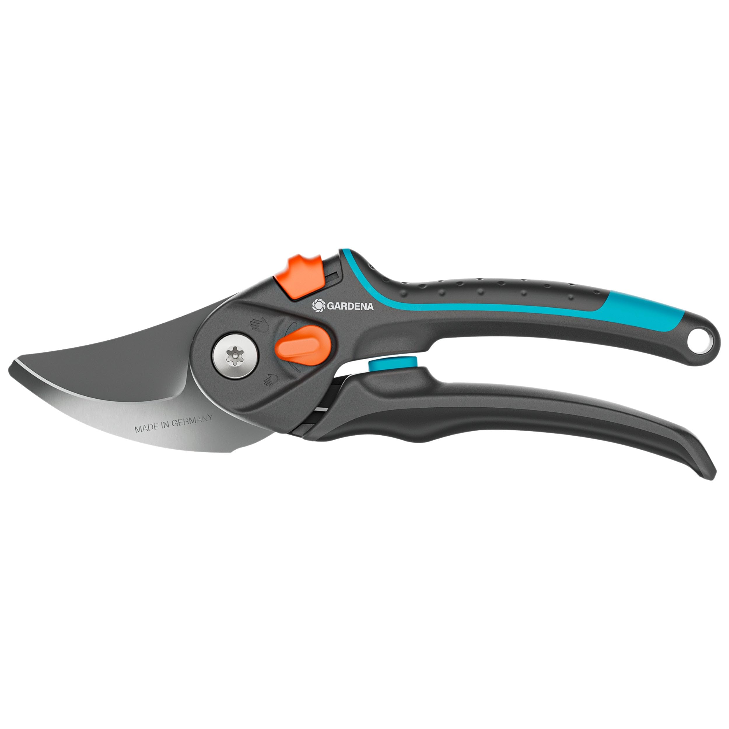 Gardena PremiumCut Pro Flex Gartenschere, Bypass-Schnitt, für frisches Holz, 24 mm Schnittdurchmesser, ergonomische Griffe, PowerCoating-Klingen, in Deutschland hergestellt (12252-20)