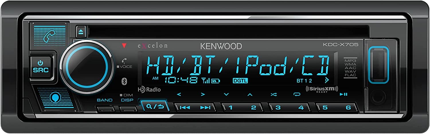 Amazon.com: KENWOOD KDC-X705 CD Receiver with Bluetooth, HD