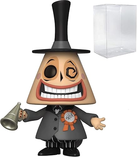 POP Disney The Nightmare Before Christmas Mayor con megáfono Funko POP figura de vinilo con funda protectora compatible POP Box, multicolor, 3.75