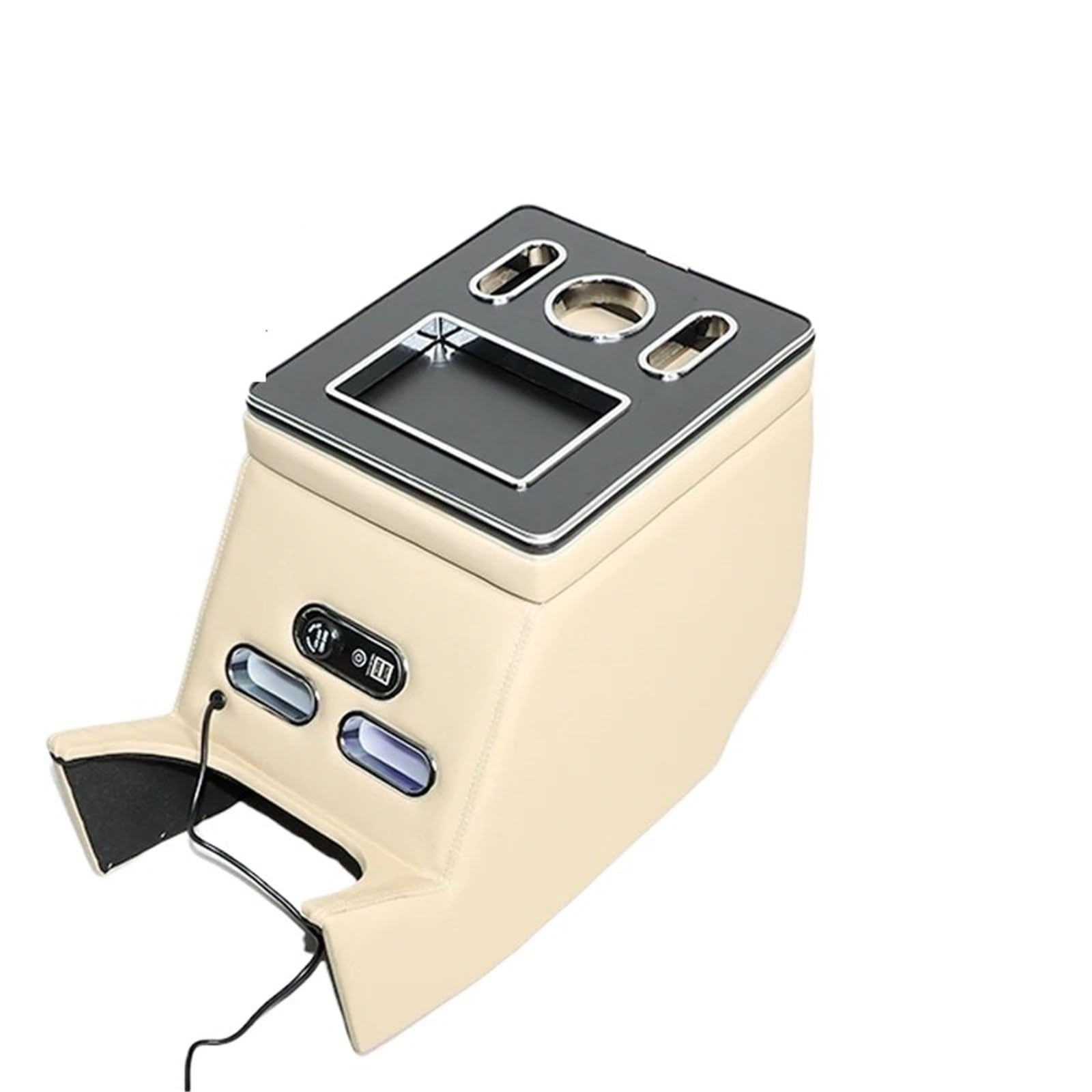 NOKRGQW Car Armrest Box For Benz Vito V260 V220 V250 W447 2014-2023 Console Car Front Wireless Charging Storage Armrest Box(Basic Beige)