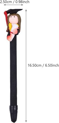 Miniatura 2 de Sewroro 6 bolígrafos con tapa de doctorado, bolígrafos de regalo de graduación de polímero, novedosos bolígrafos de escritura de serie doctoral,