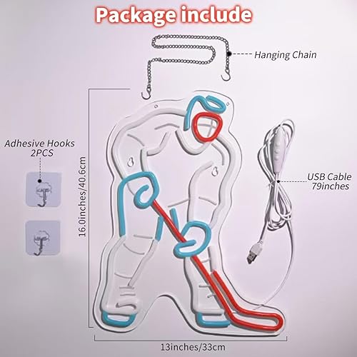 Miniatura 34 de Luz de neón retro de béisbol en azul eléctrico y rosa, vibrante decoración de pared LED para sala de juegos, dormitorio de TikTok y bar, regalo Azul