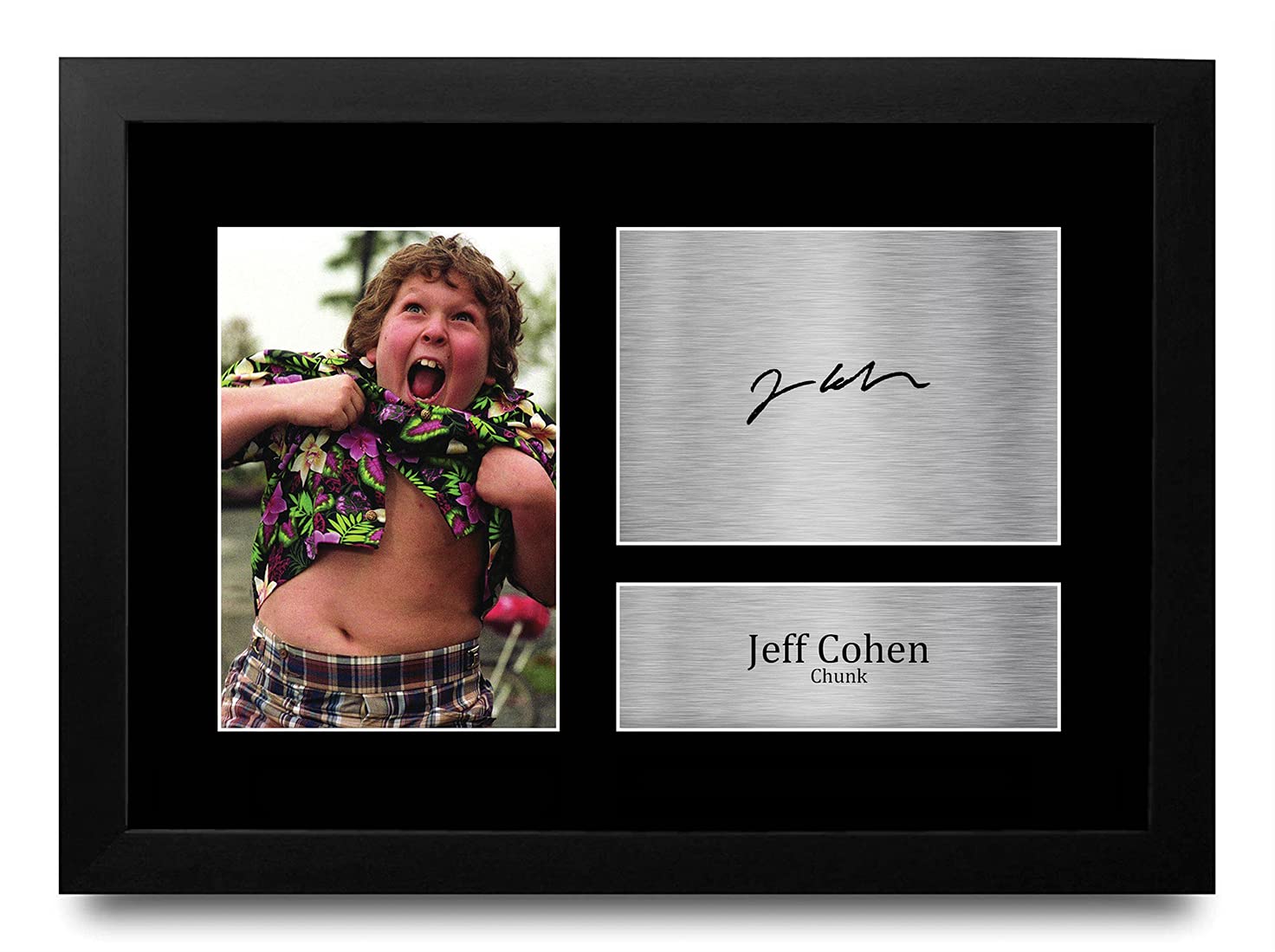 HWC Trading FR A4 Jeff Cohen The Goonies Chunk Gifts Printed Signed Autograph Picture for Movie Memorabilia Fans - A4 Framed โ image 1