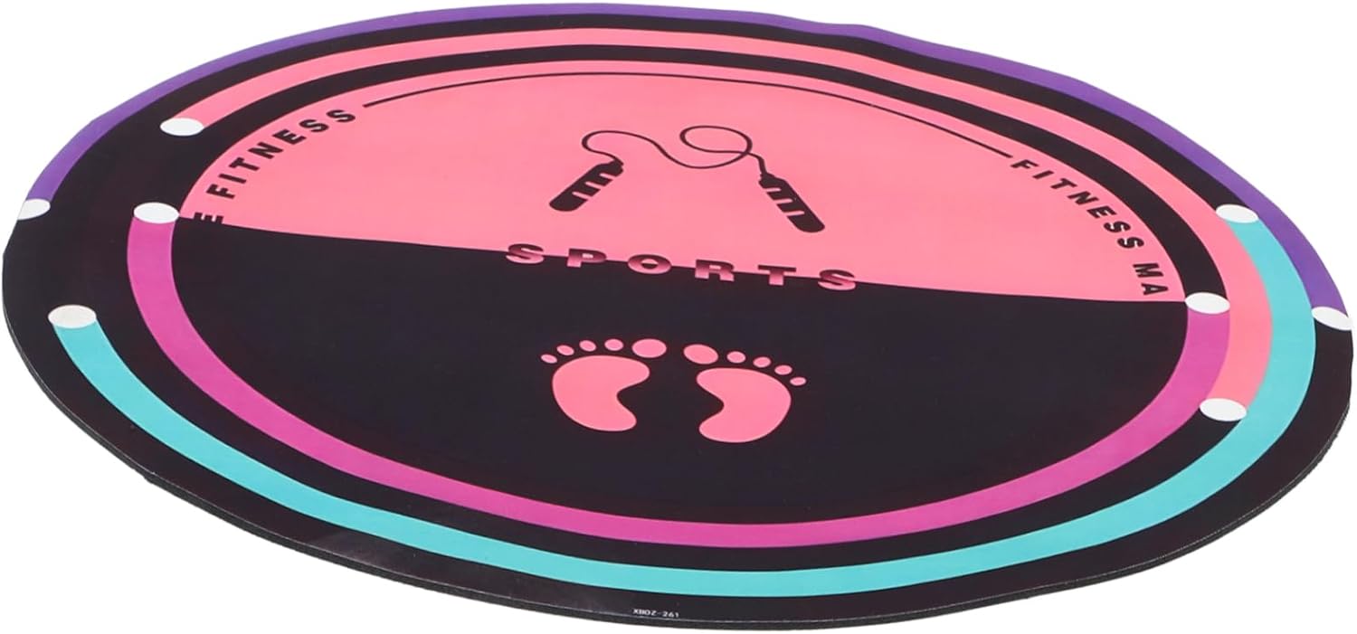 VICASKY Indoors Non- Jump Rope Mat Round Fitness Workout Pad for Home Exercise Soundproof Design for Skipping and Yoga