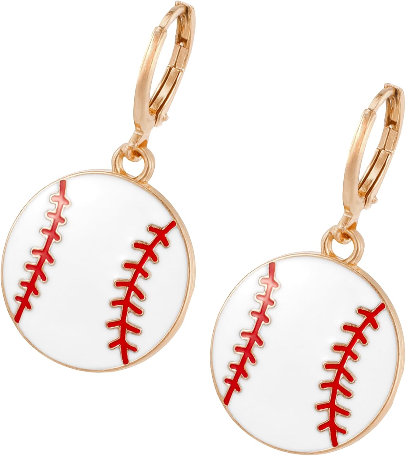Baseball Dangle Earrings, Cute Baseball Shaped Earrings Exquisite Baseballs Jewelry Sport Earring Stylish Baseballs Dangling Earring Stud for Women Balls Lovers Daily Travel Wear Accessories