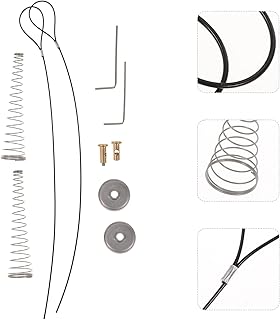 Angoily 2 Sets Latches Metal Cable Metal Fence Stainless Steel Door Spring with Door Fence Gate Cable Gate Latch Cable Pull Gate String Latch Cable Pull Gate Opener Small Lock Hinge