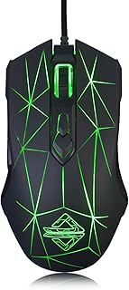 Ajazz AJ52 Watcher RGB Gaming Mouse, Programmable 7 Buttons, Ergonomic LED Backlit USB Gamer Mice Computer Laptop PC, for Windows Mac OS Linux, Star Black