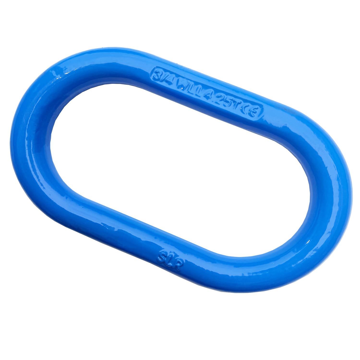 Lyplus Anello di sollevamento a catena oblungo, in acciaio di grado 80, resistente, per applicazioni di sollevamento e sartiame, blu (4263,8 kg-1Pack)