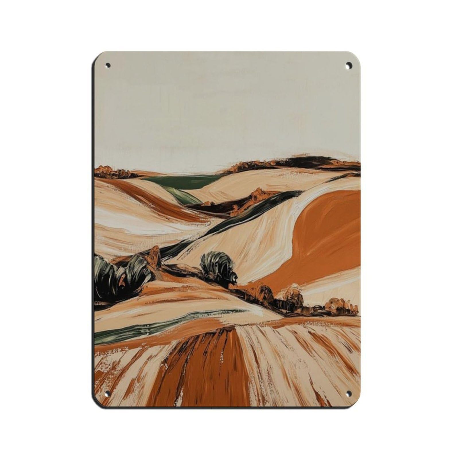 Poster en métal paysage rural 30 x 40 cm idée cadeau rétro