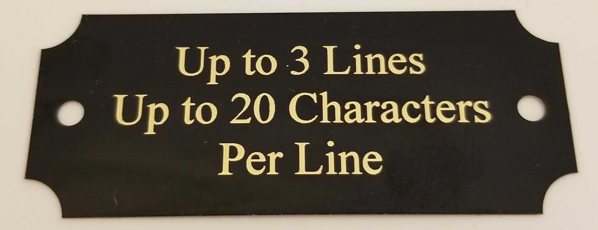 Laser Engraved Black-Gold Perpetual Plate 2.5x1 inch