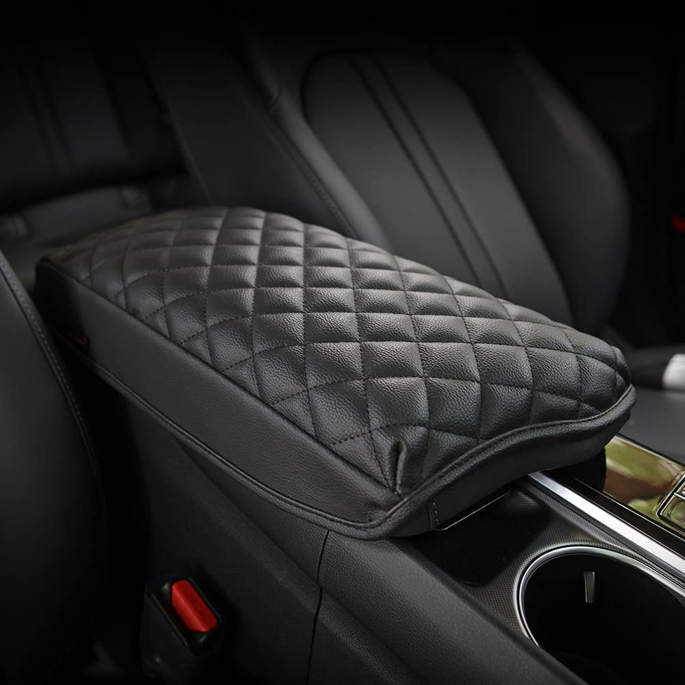 KMMOTORS Sonata(2020-2025) DN8, Center Console Cover, Armrest Cushion, Console Protector, Sonata Accessories (DN8, Black)