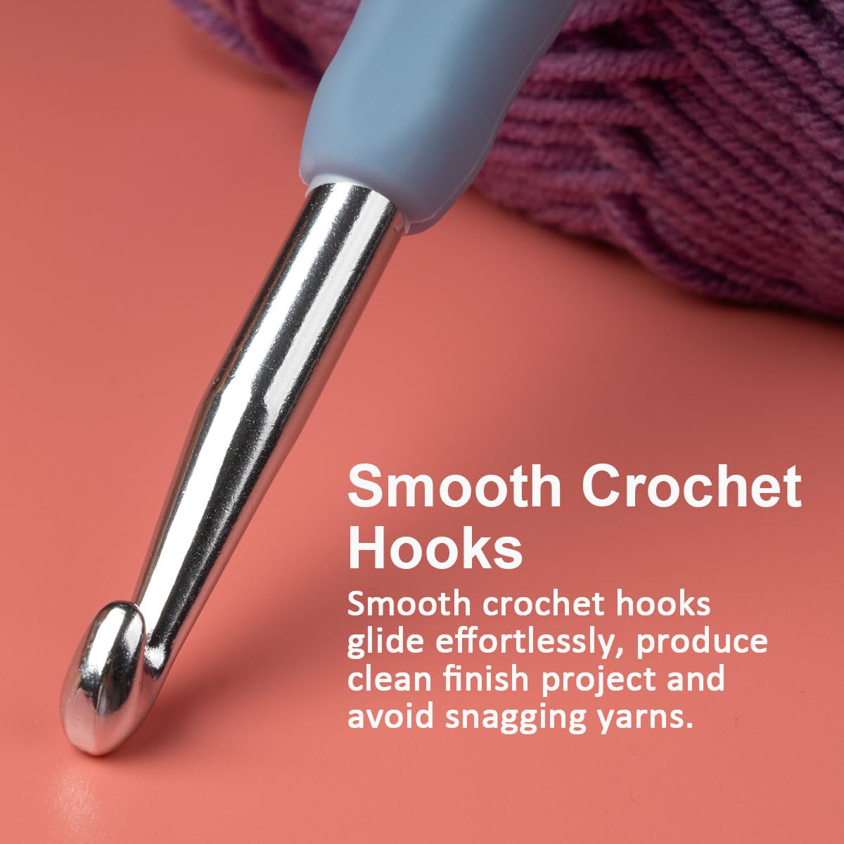 Set De Agujas Crochet Bambu Y Gancho Ganchillos Mango Ergonómico Más Accesorios