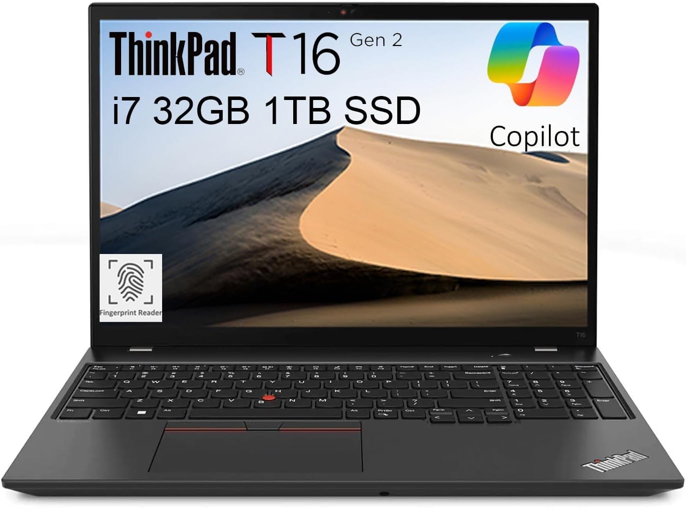 Lenovo ThinkPad T16 Business Laptop (16" FHD+ Touchscreen, Intel Ultra 7 155U (Beat i7-1355U), 16GB DDR5 RAM, 1TB SSD) Fingerprint, Backlit, FHD IR Webcam, Thunderbolt 4, Win 11 Home, 2025 AI PC