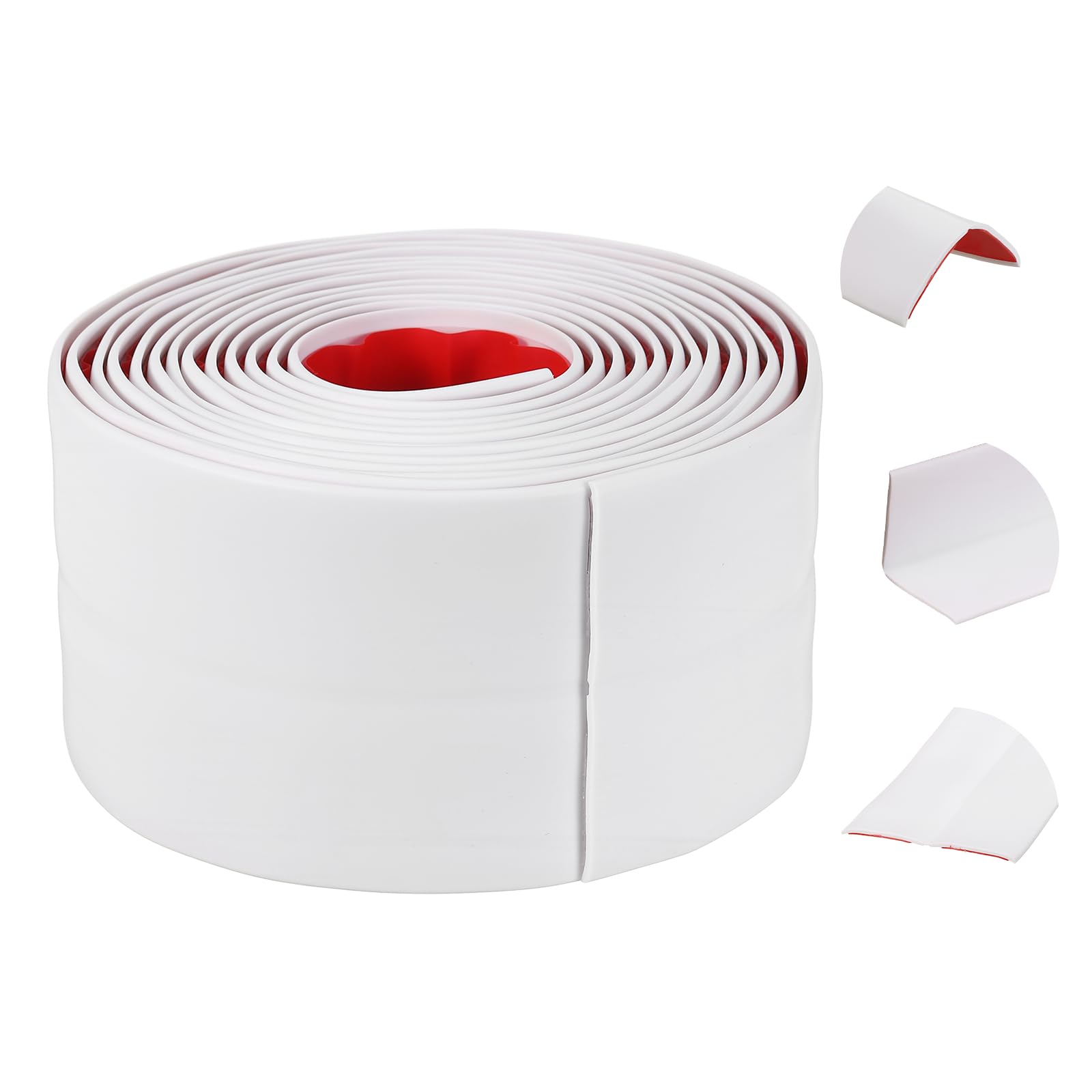 sourcing map Wall Corner Protector, 6cm x 3Meters Peel and Stick Molding Trim Wall Edge Guard, Flexible Self-Adhesive Inside & Outside Corner Trim Strip for Edge Ceiling, White